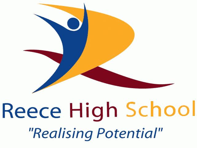 Reece High School logo. Includes the text 'Realising Potential'.